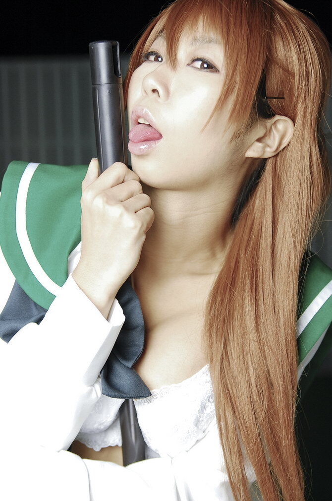 [Cosplay] 2013.04.09  Big boobs Saya Takagi 性感制服诱惑